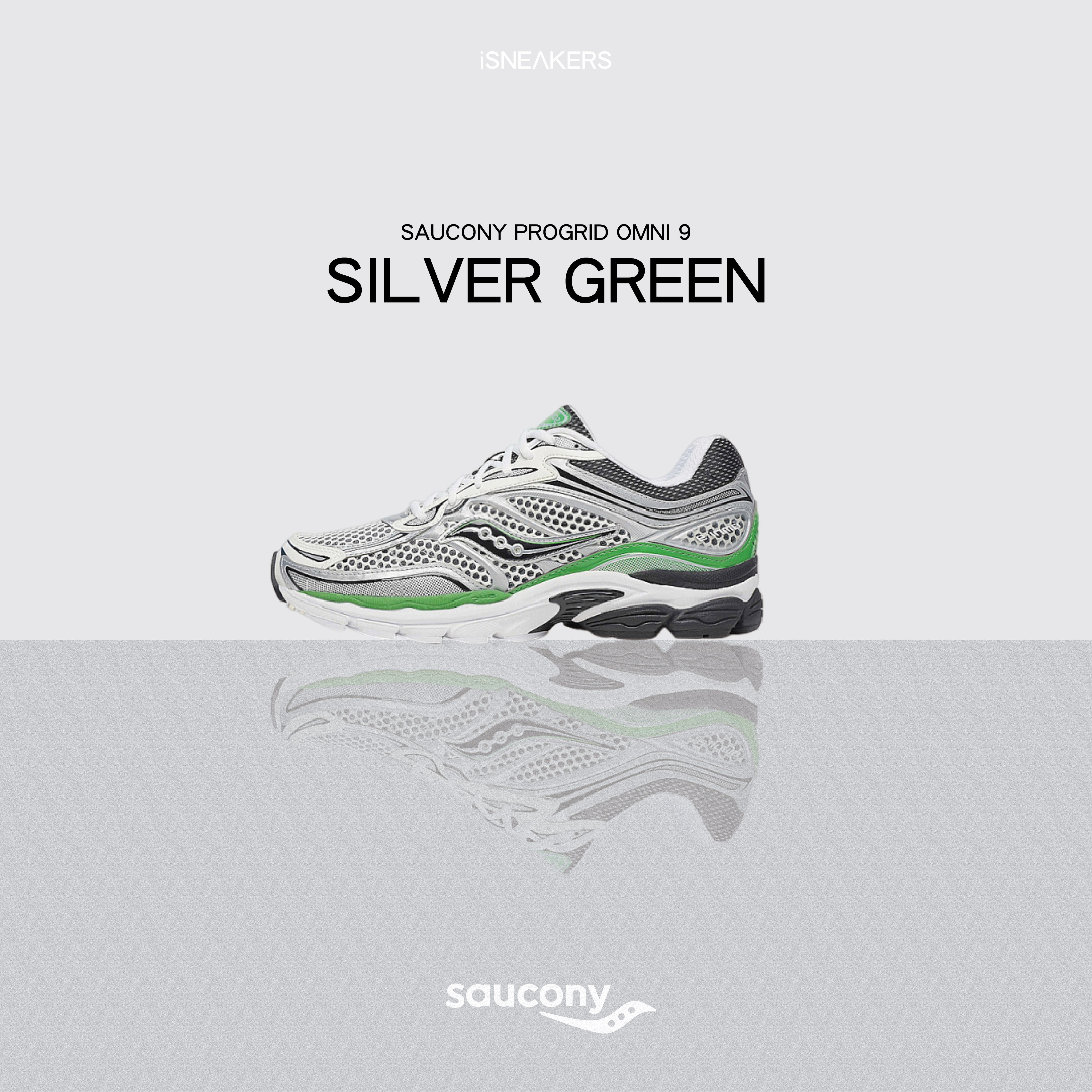 iSNEAKERS｜Saucony ProGrid Omni 9 "Silver Green" 銀黑綠 S70739-17
