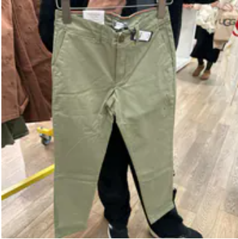 [S] TOMMY HILFIGER FADED OLIVE SLIM FIT CHINO PANTS, 76J4817-260 (STH1160)