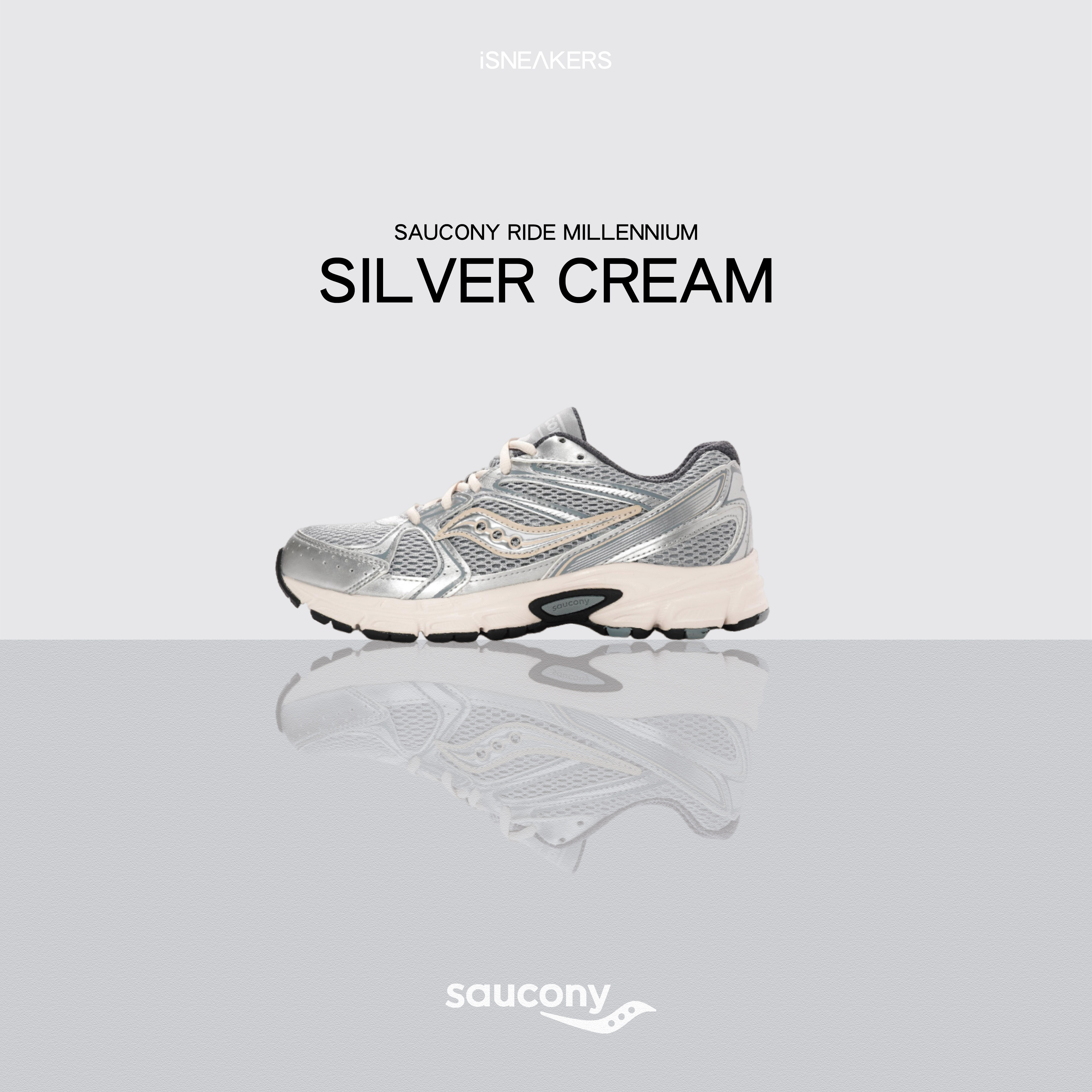 iSNEAKERS｜Saucony Ride Millennium "Silver Cream" 白銀 S60812-8