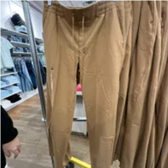 [S] TOMMY HILFIGER BROWN TAPERED DRAWSTRING PANTS, 76J5324-240 (STH1163)