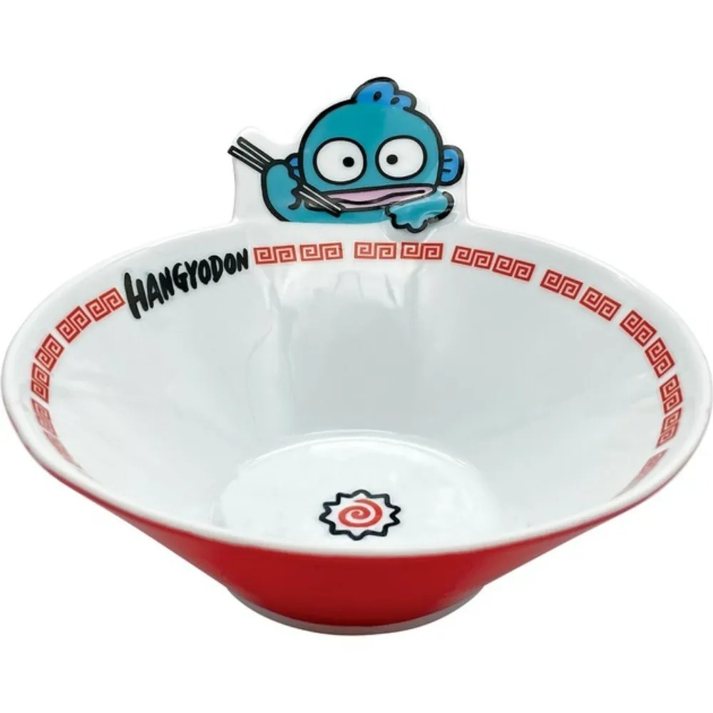 日本 Sanrio Hangyodon 水怪 陶瓷拉麵碗