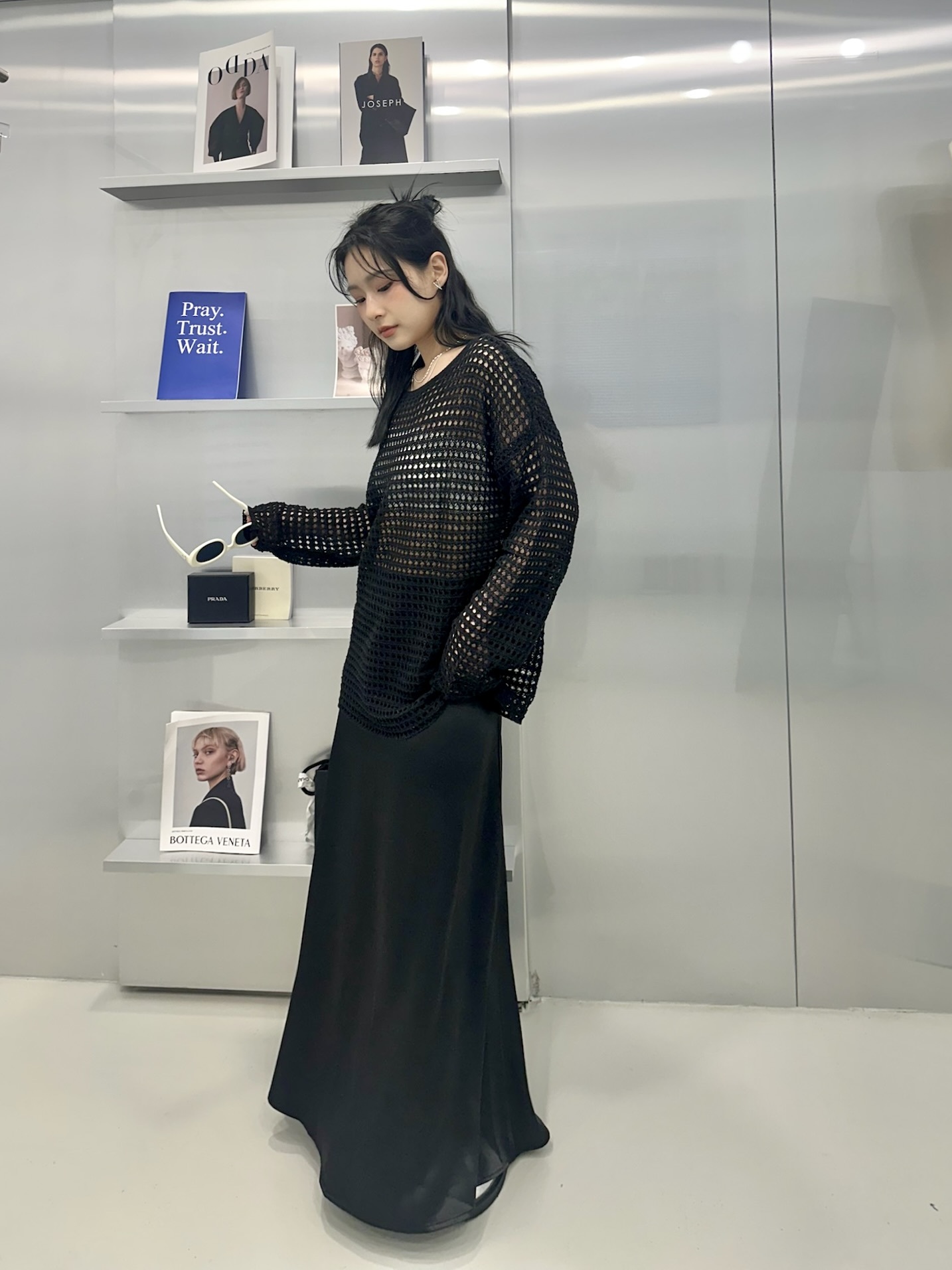 搭配指定Top1光澤半身裙