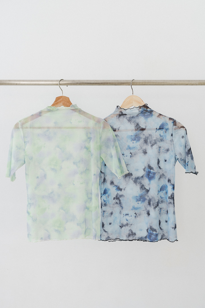 海風吹來顏料！扎染透明感上衣(兩色)