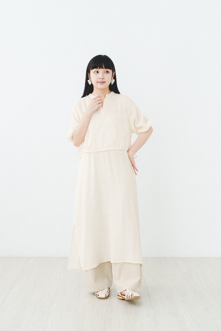 時光書籤！分層楊柳連衣裙