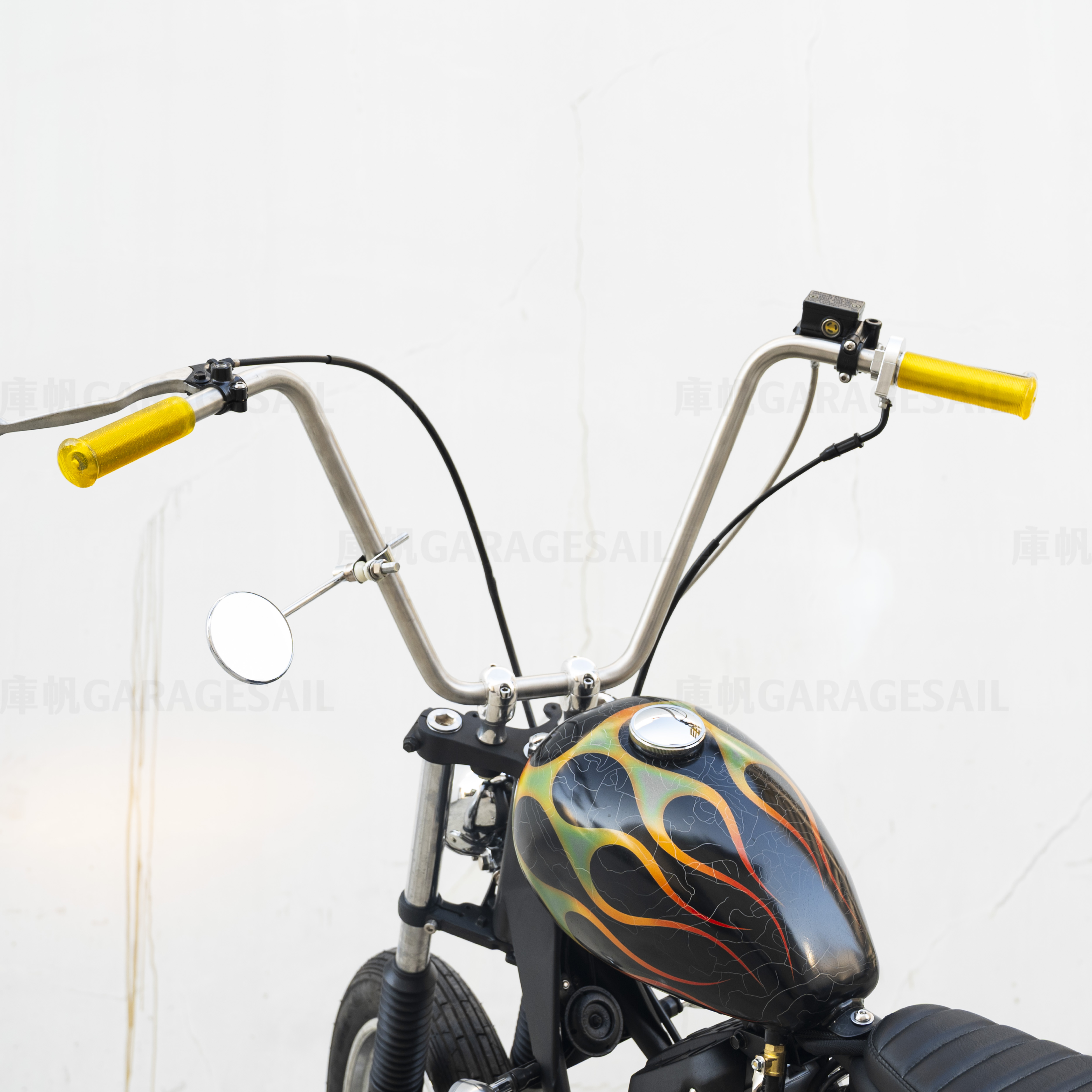 橡膠 握把套 橫條紋 - 金蔥黃 (7/8吋)