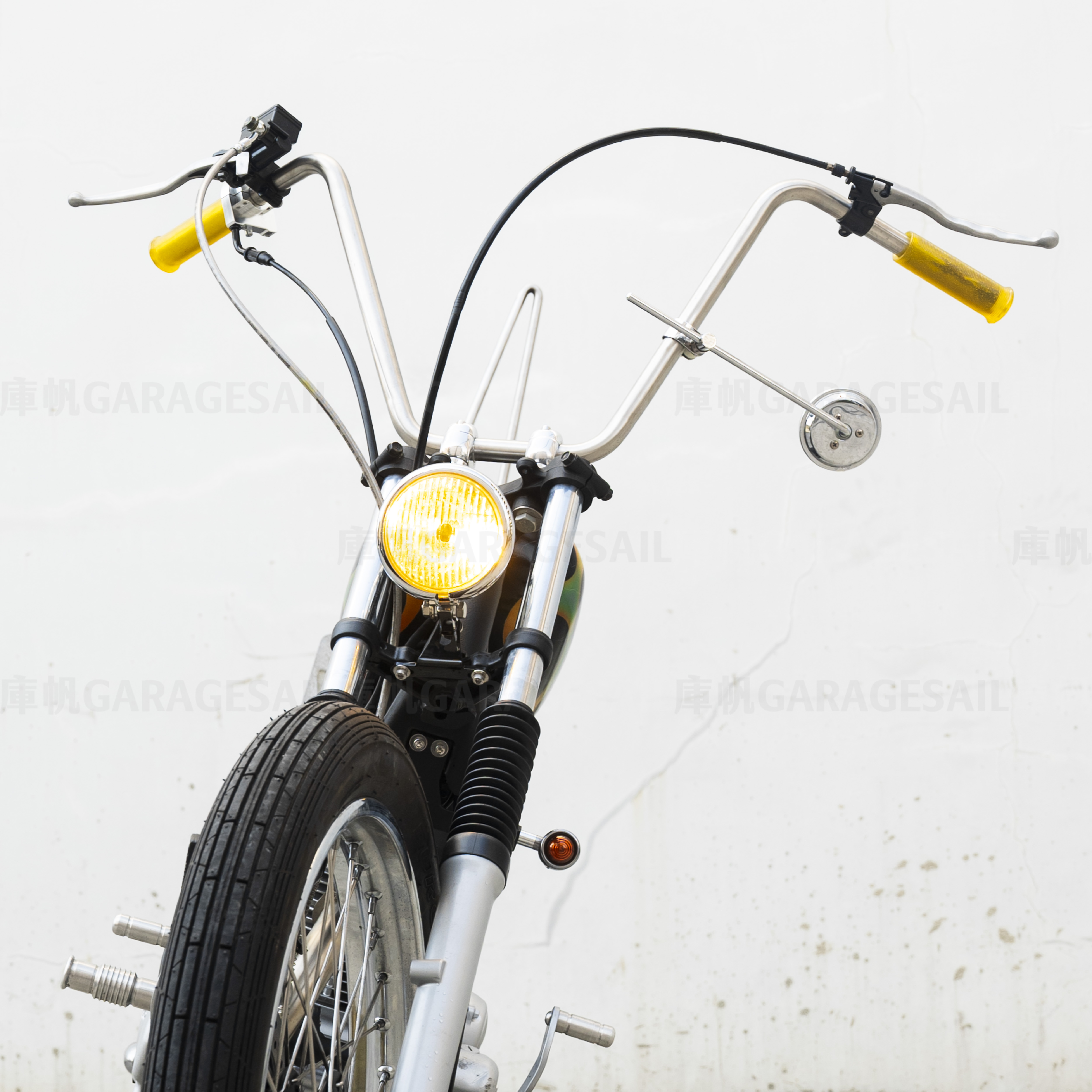 長桿 夾式 後照鏡 3吋圓 銀