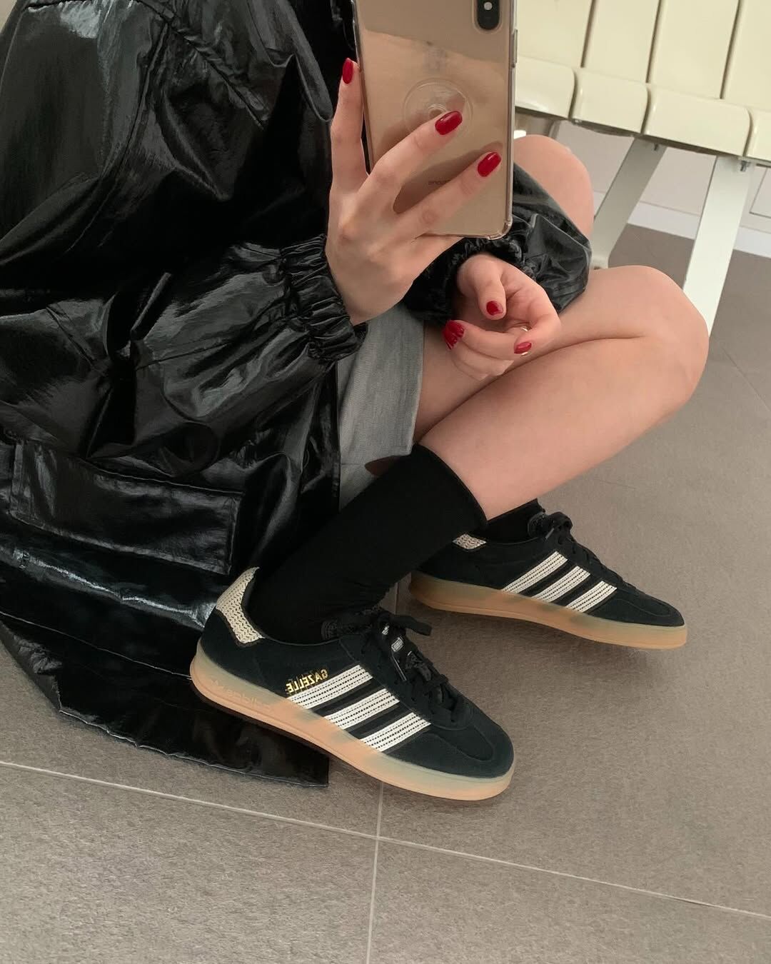 Adidas Originals Gazelle Indoor 黑奶油 黑色 編織 焦糖底 復古鞋 JI2755