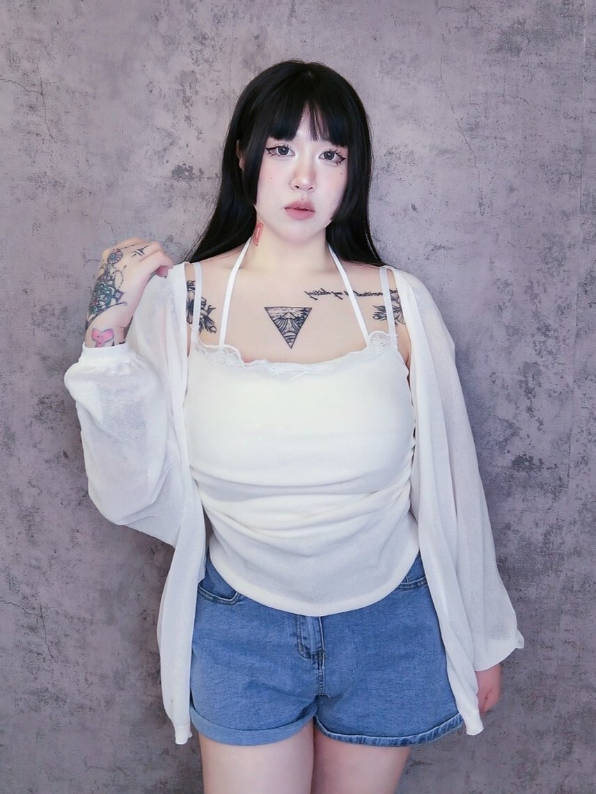 造型蕾絲修身背心+罩衫 兩件組