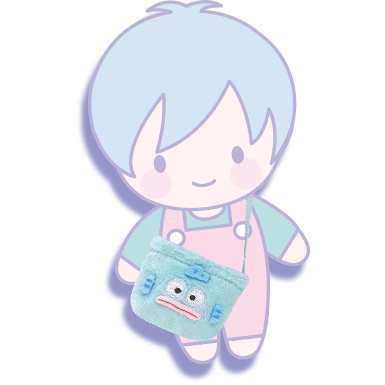 日本 Sanrio Hangyodon 水怪 迷你手提袋掛飾匙扣