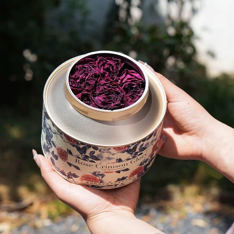 墨紅玫瑰花茶