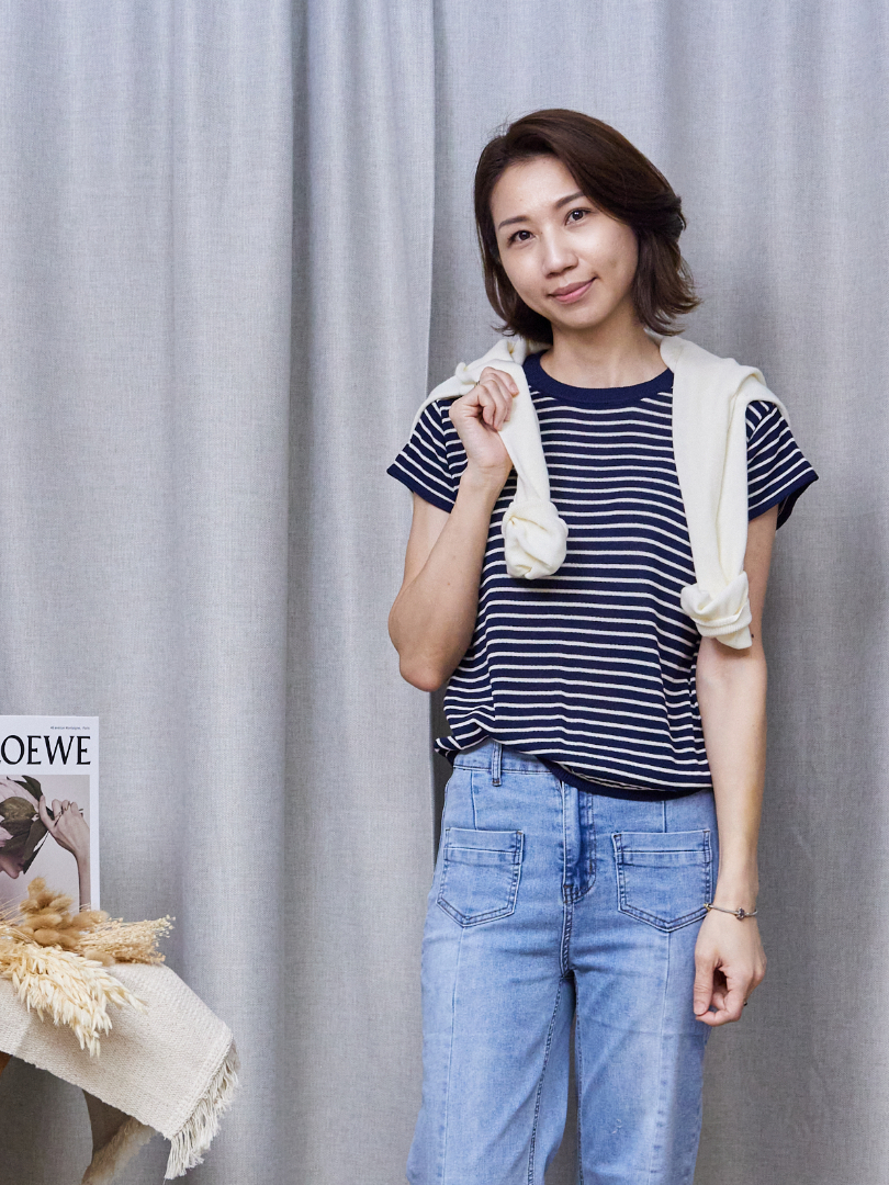 條紋經典不敗，藏肉有感小心機針織