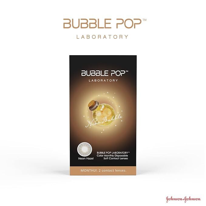 【售完不補】啵啵實驗室彩色月拋霓虹棕(2片）