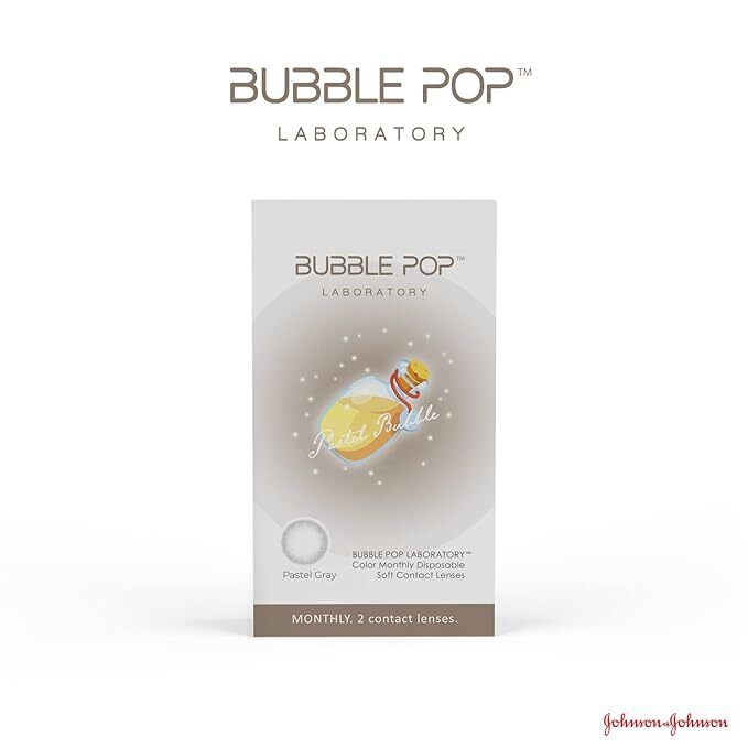 【售完不補】啵啵實驗室彩色月拋粉灰泡泡(2片）