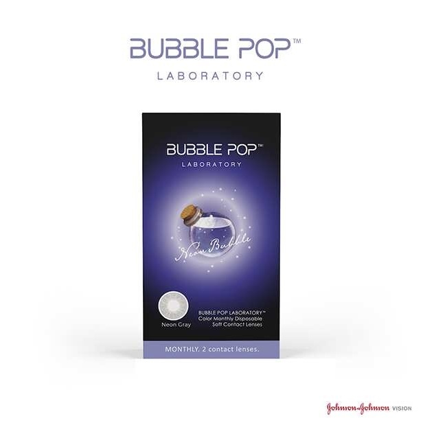 【售完不補】啵啵實驗室彩色月拋霓虹灰(2片）