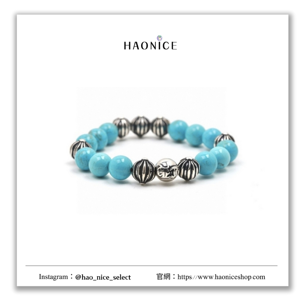【HAO NICE】100%正品 CHROME HEARTS 精品品牌🔥湖水之音綠松石串珠手鍊 手環