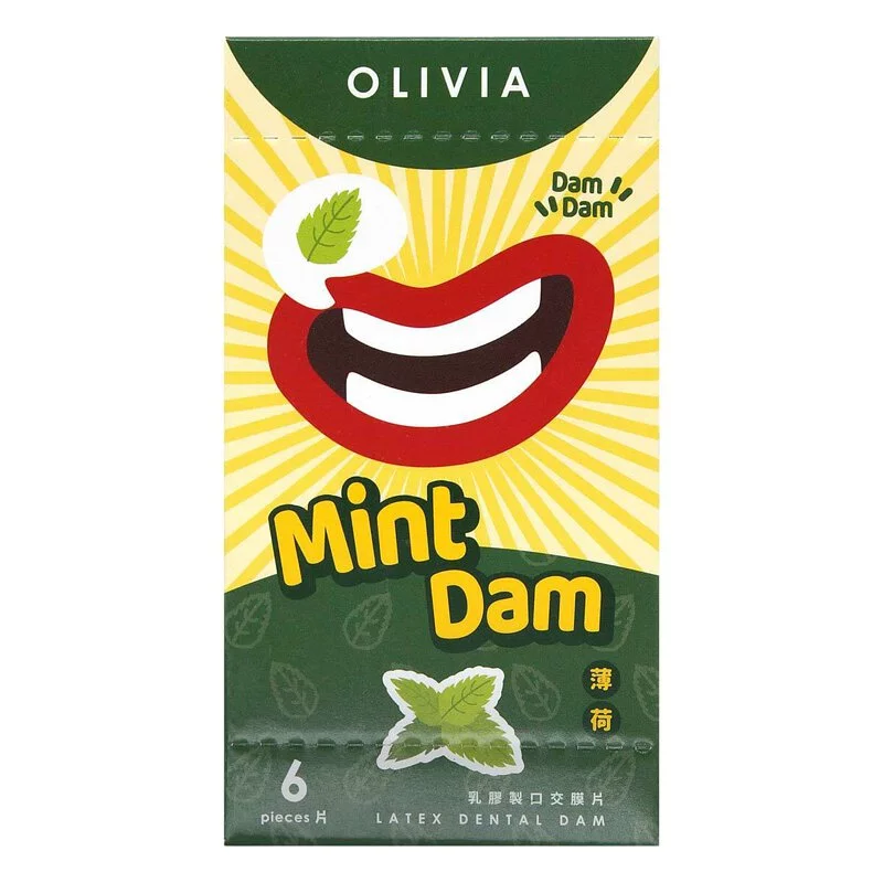Olivia Mint Scent 6's Pack Latex Dental Dam