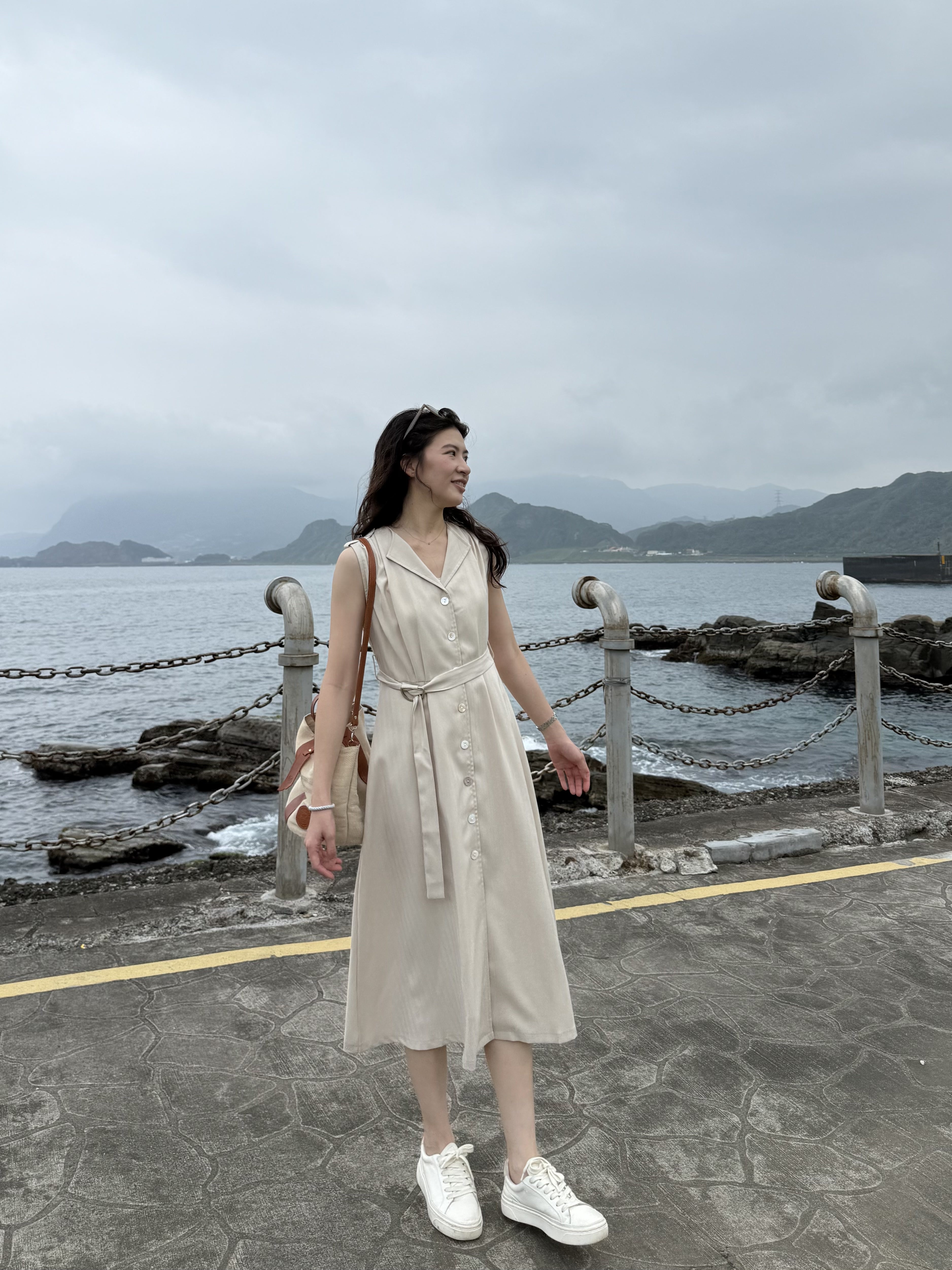 收腰翻領洋裝*2色