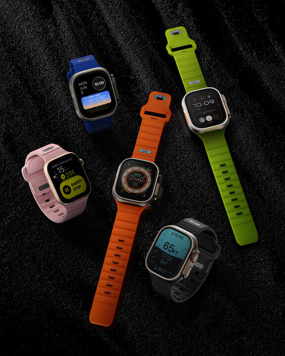 UNIQ Stride Apple Watch 防水FKM橡膠不鏽鋼高質感錶帶