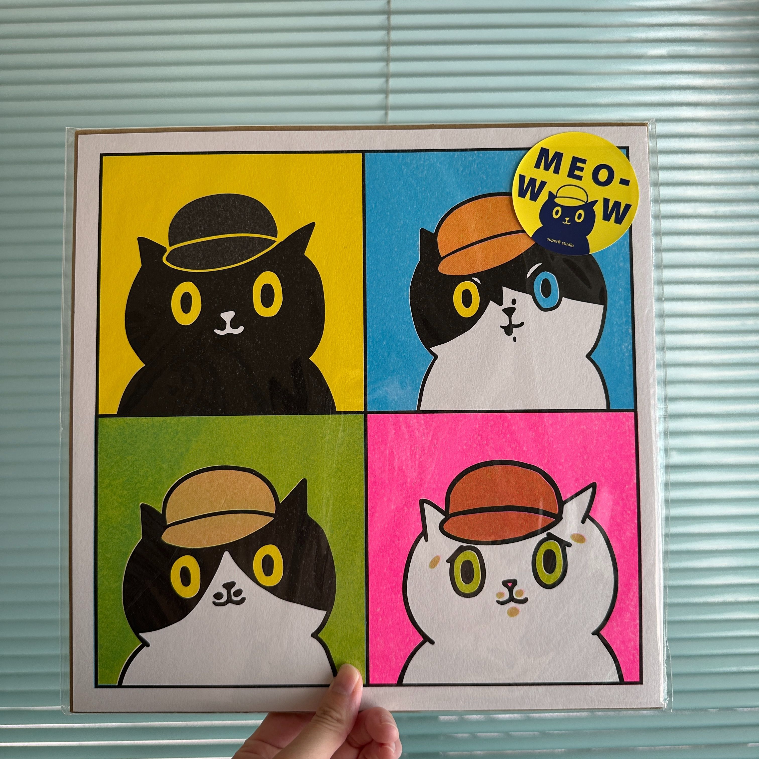 山小帽同名專輯 貓咪黑膠海報｜superB studio