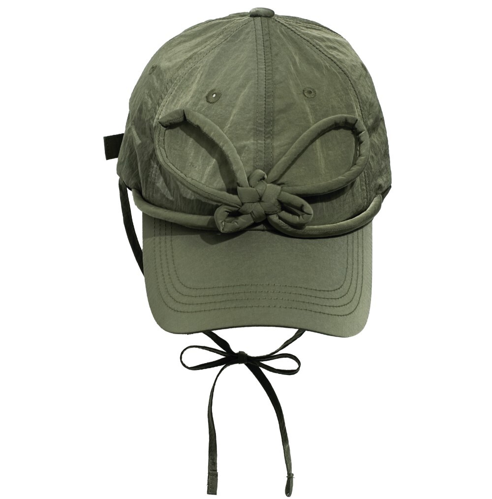 Old Things Never Die NYLON BUTTERFLY KNOT CAP - OLIVE