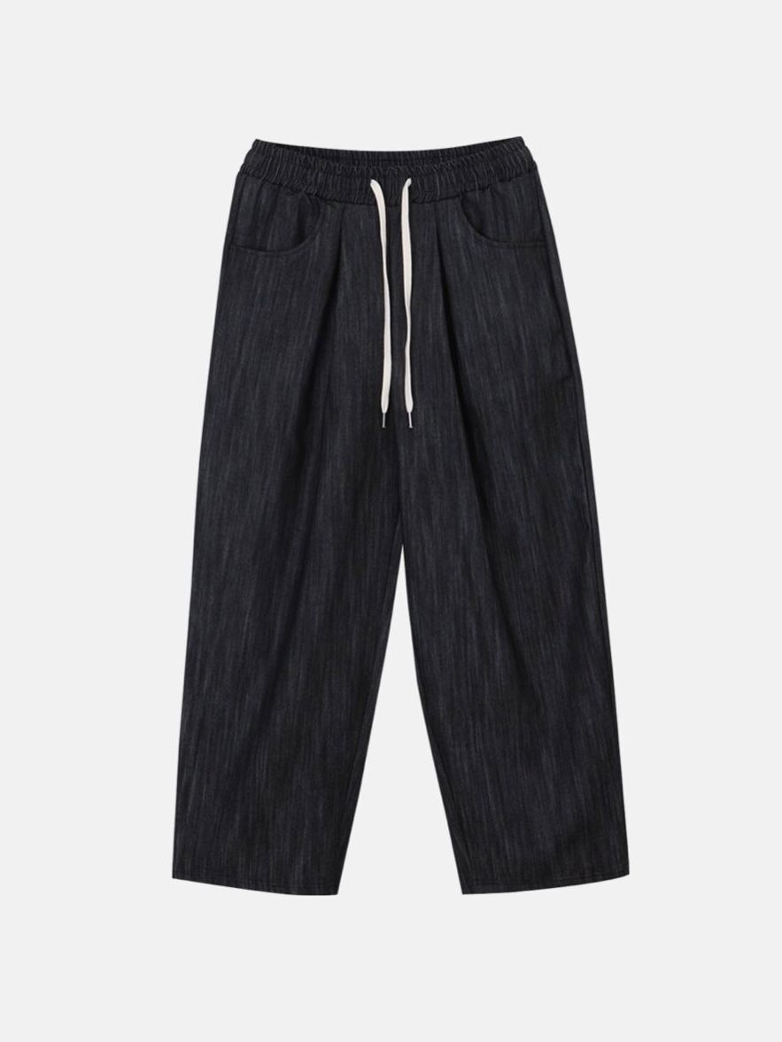 淨色暗紋鬆身褲 CONCRETE-019P