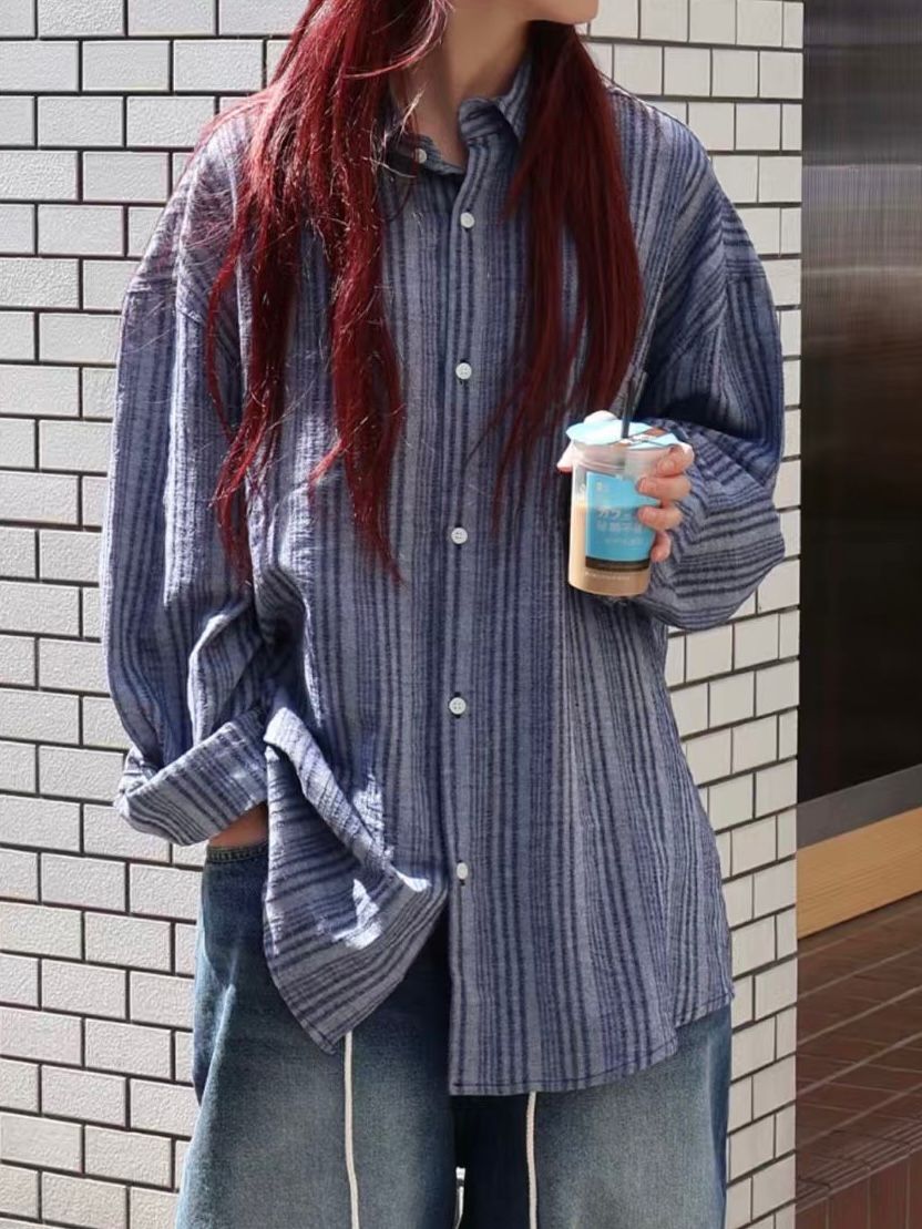 直間長袖恤衫 CONCRETE-020S