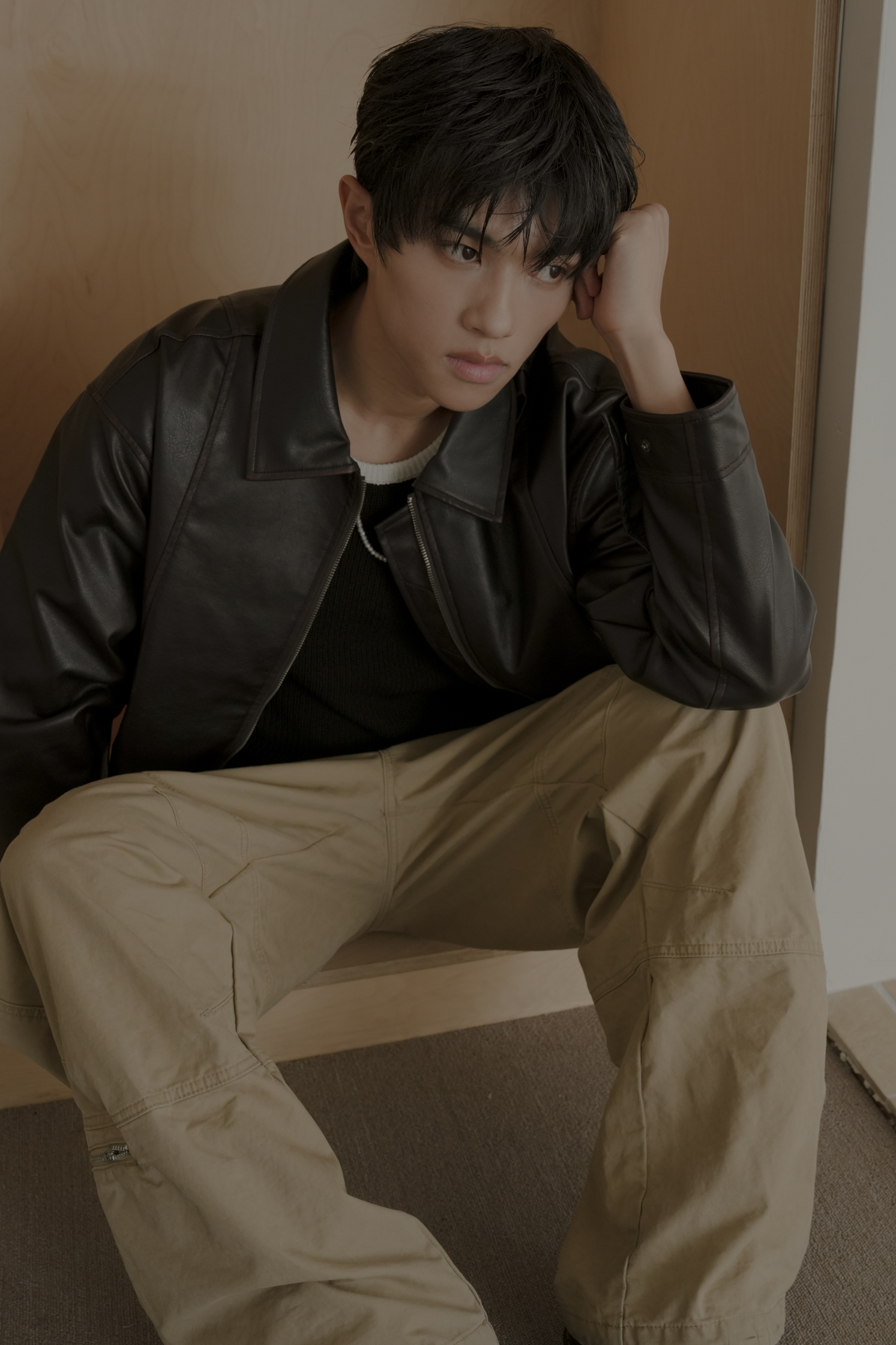 【Unisex】Illusion Leather Jacket #外套