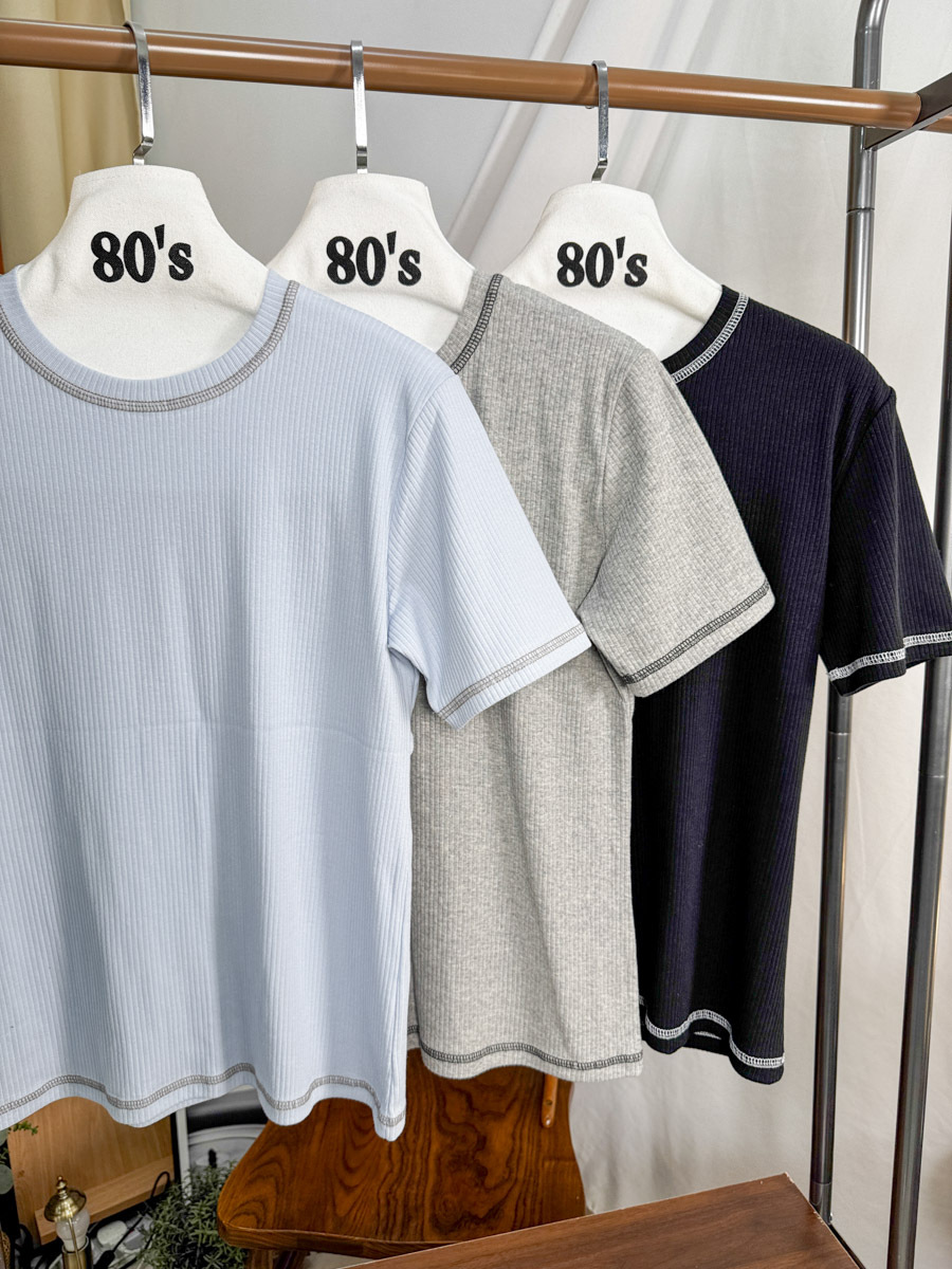 【5折起 Summer Sale】雙行明線TEE 胸33"-40"/長23"【不設退換】【因SUMMER SALE訂單較多，需要7-10個工作天才安排出貨】