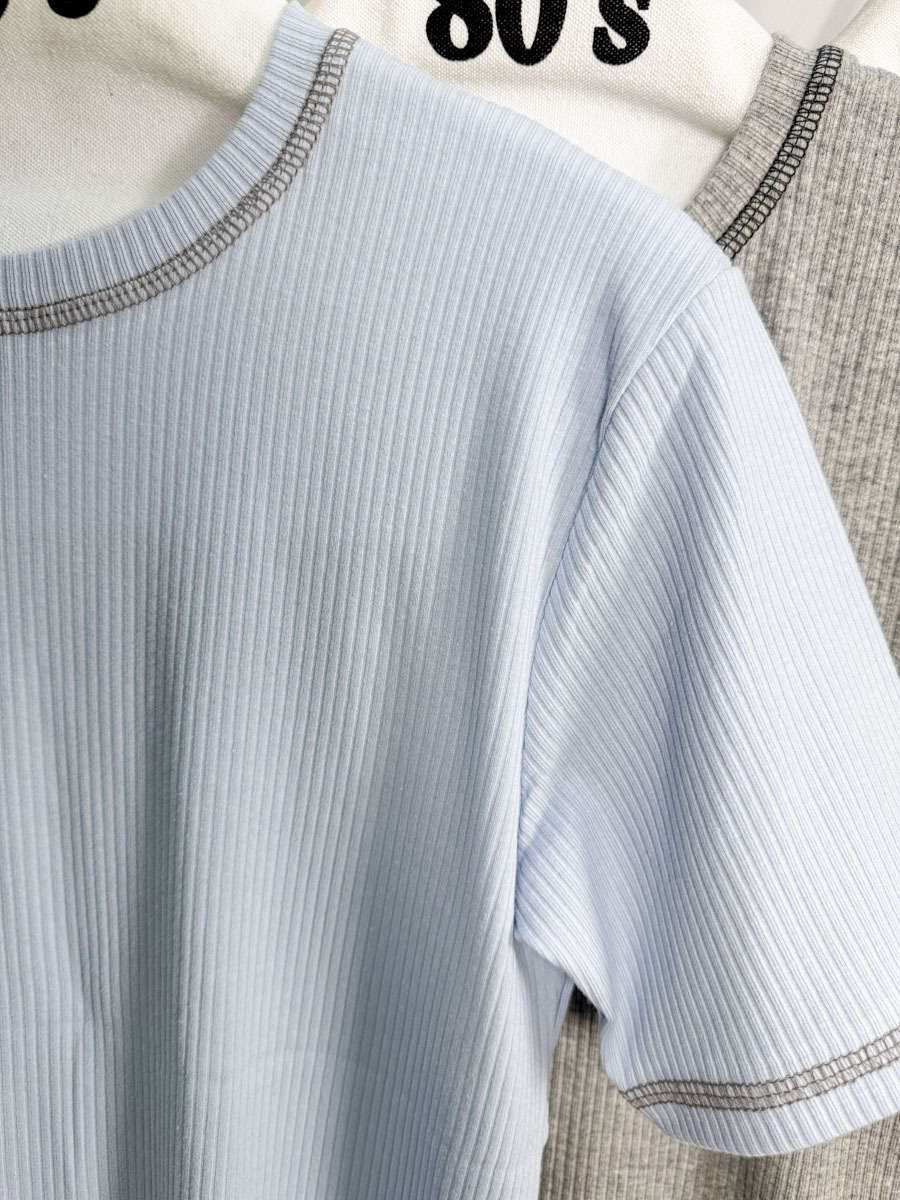 【5折起 Summer Sale】雙行明線TEE 胸33"-40"/長23"【不設退換】【因SUMMER SALE訂單較多，需要7-10個工作天才安排出貨】