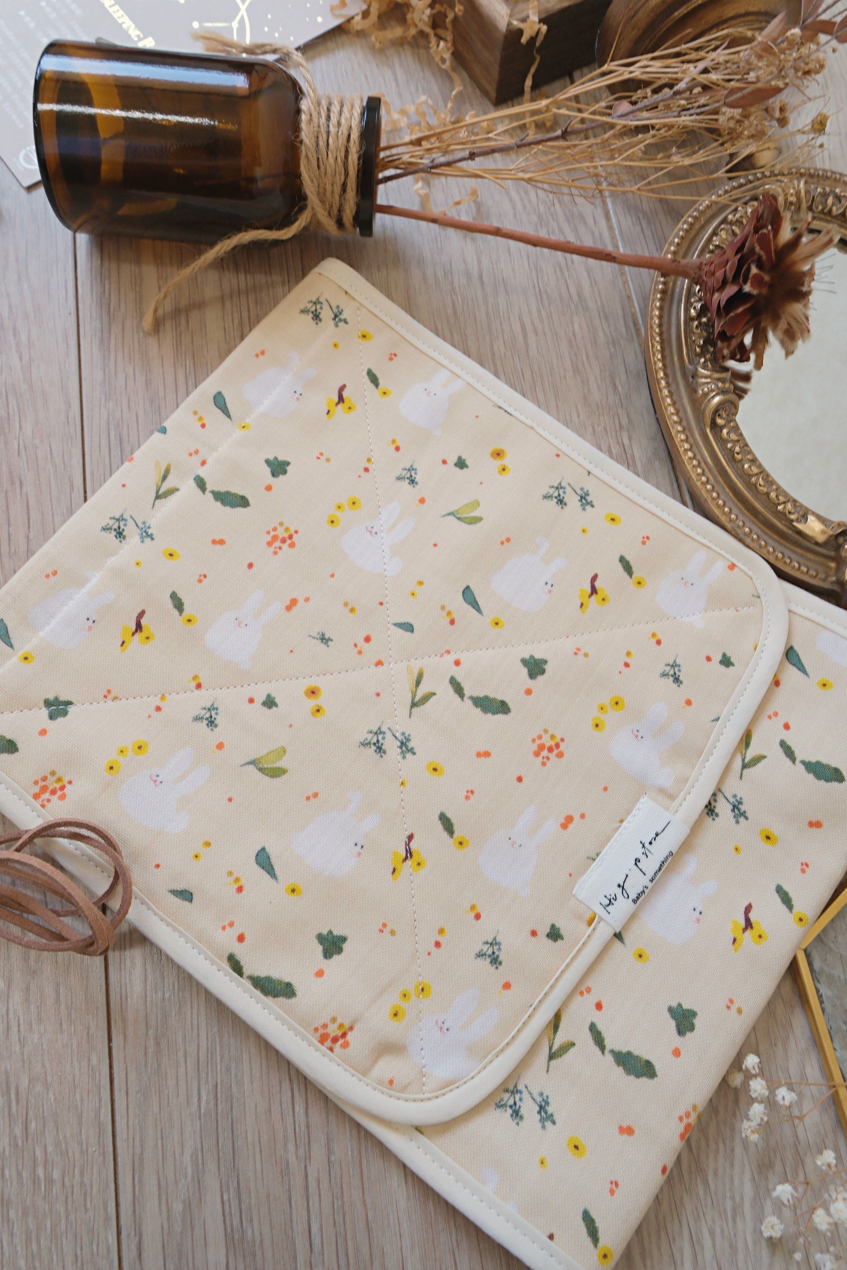 Hi Y.P store-超靜音柔軟肚圍-橙花兔兔