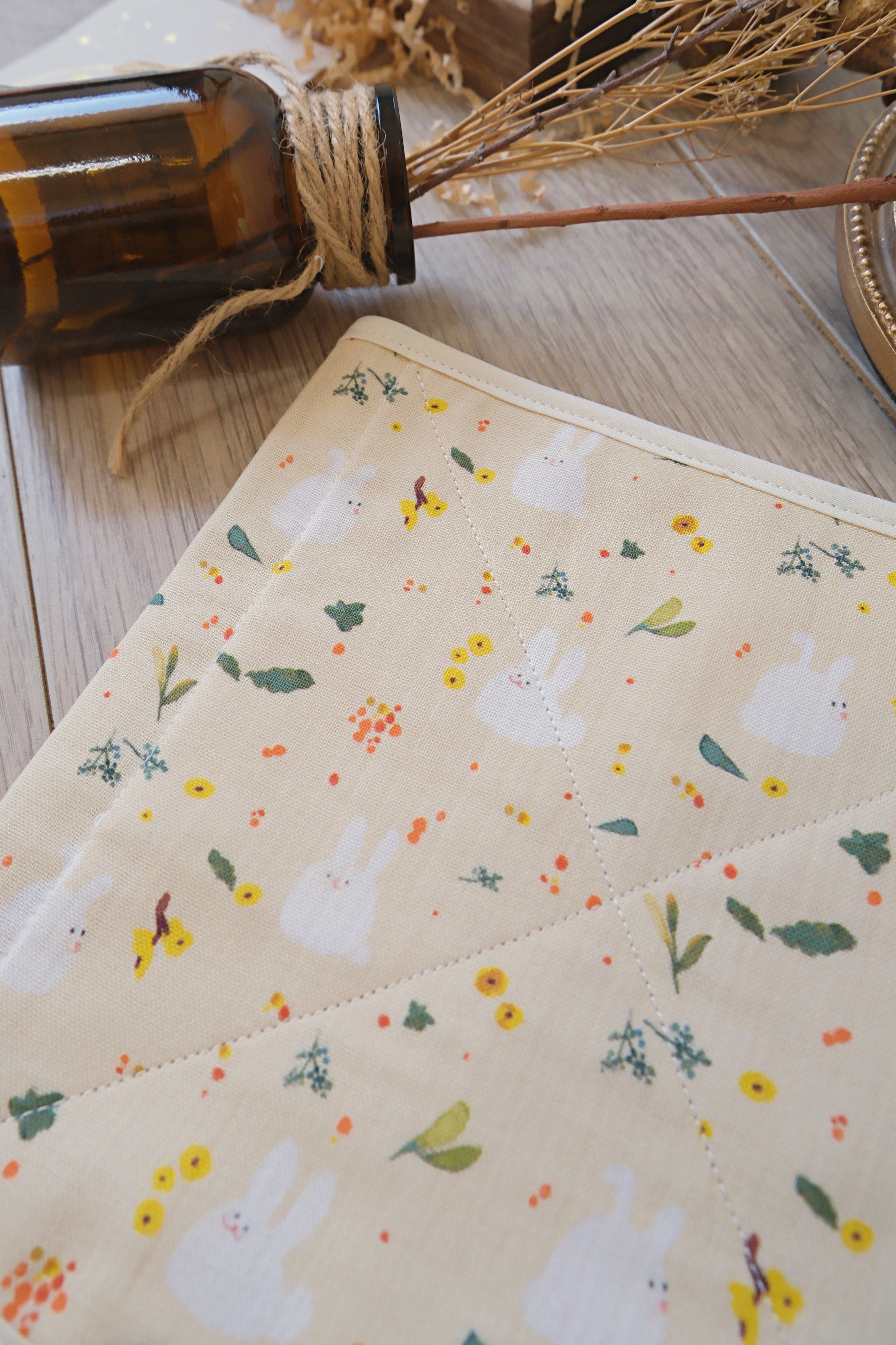 Hi Y.P store-超靜音柔軟肚圍-橙花兔兔