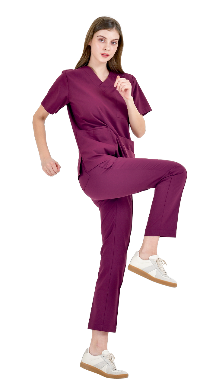 20205_男女通用刷手服(酒紅)