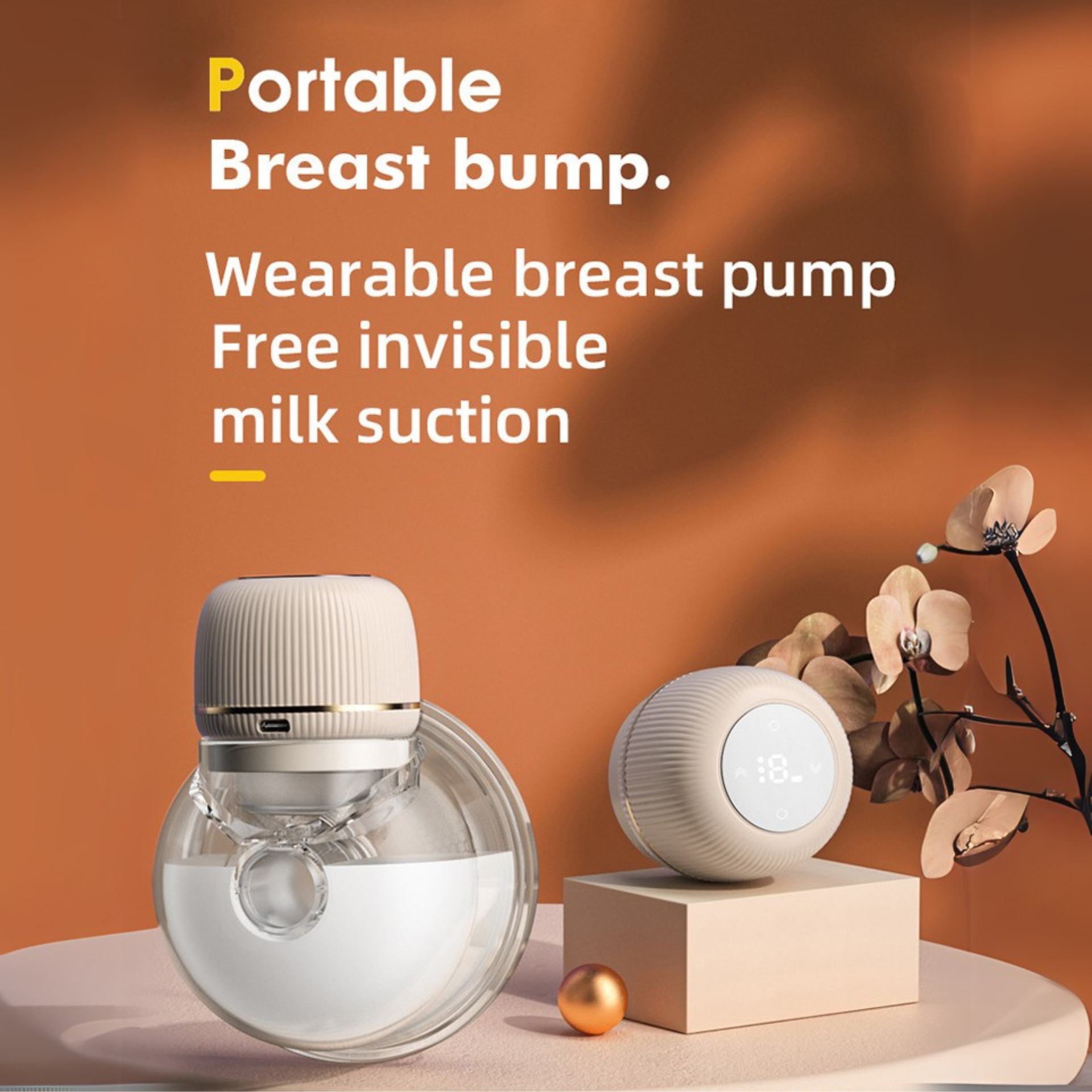 B&C KOREA Electric Breast Pump Portable Silent Touch Button Breast Pump B0275