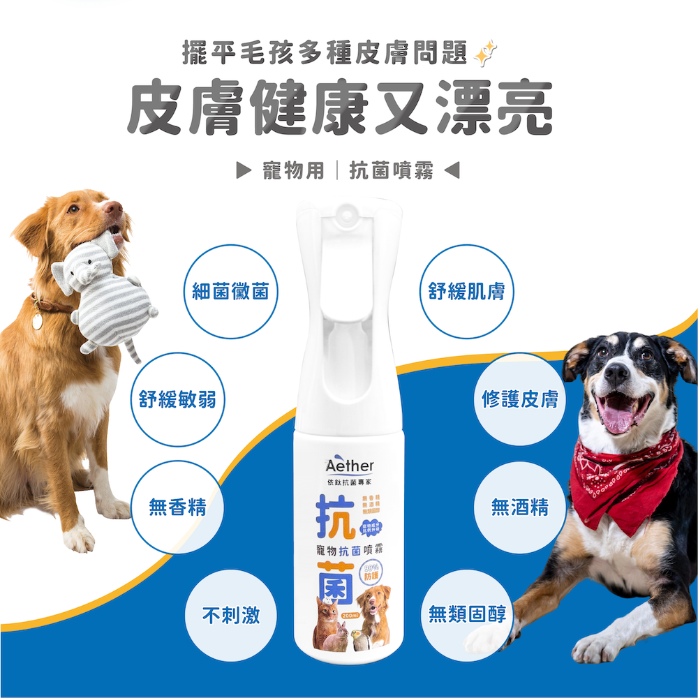 Aether依鈦｜寵物抗菌噴霧/寵物抗菌液補充瓶 狗貓鼠兔皆可用