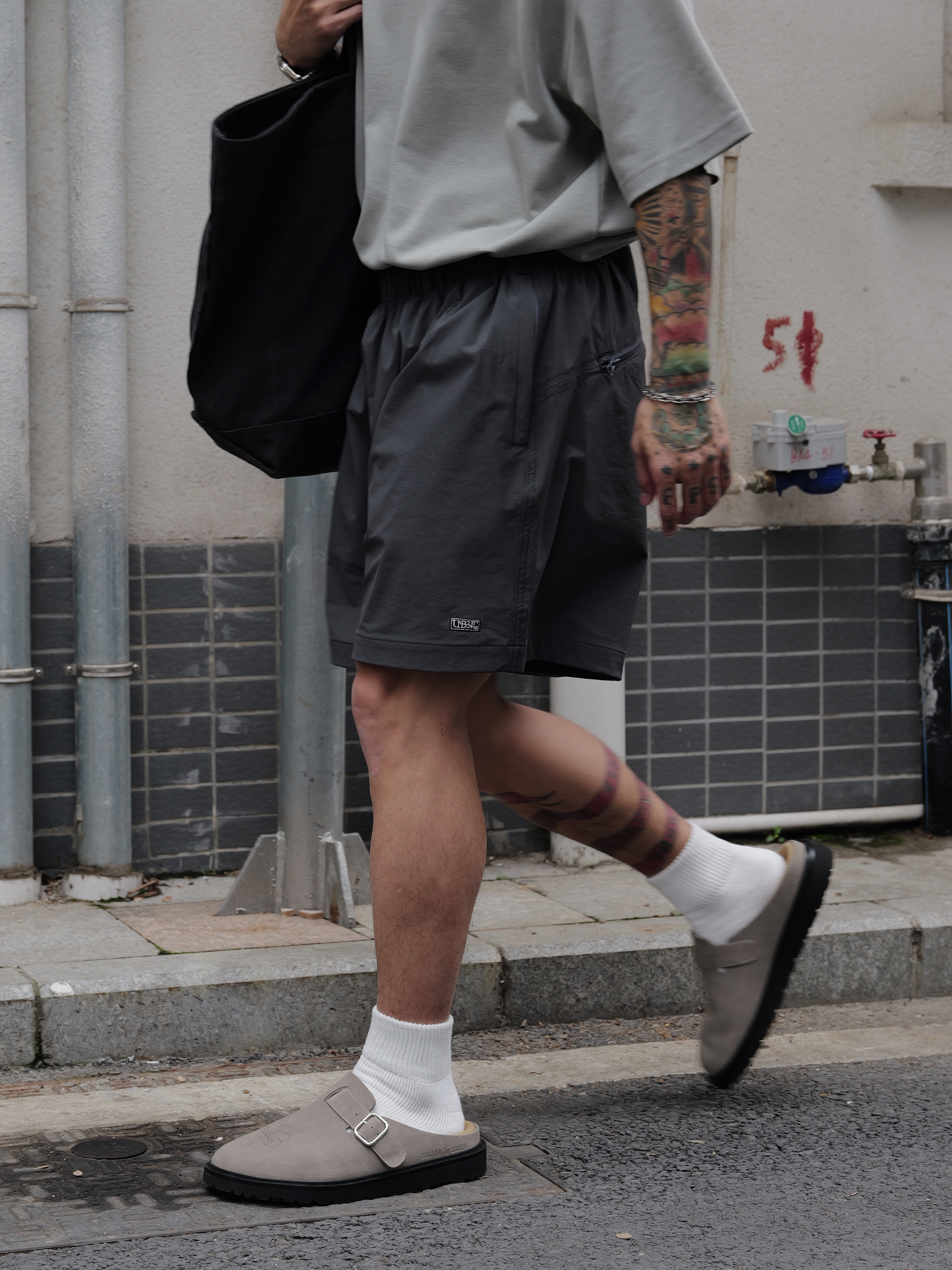 #預購 UNBENT 25SS 防水尼龍 刺繡運動短褲 三色