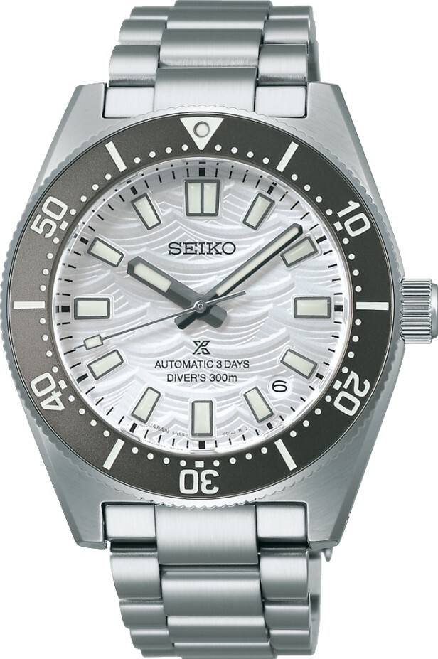 萬年鐘錶 - SEIKO PROSPEX  1965 Heritage Diver限量版三日鍊機芯銀色海浪面盤300米機械潛水錶 SPB511J1 / 6R55-00K0S 錶徑40MM