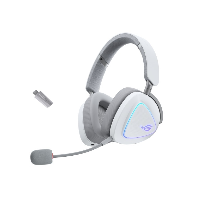 【送耳機架】米特3C數位–ASUS 華碩 ROG Delta II 無線電競耳機 白色/90YH03W0-BHUA10