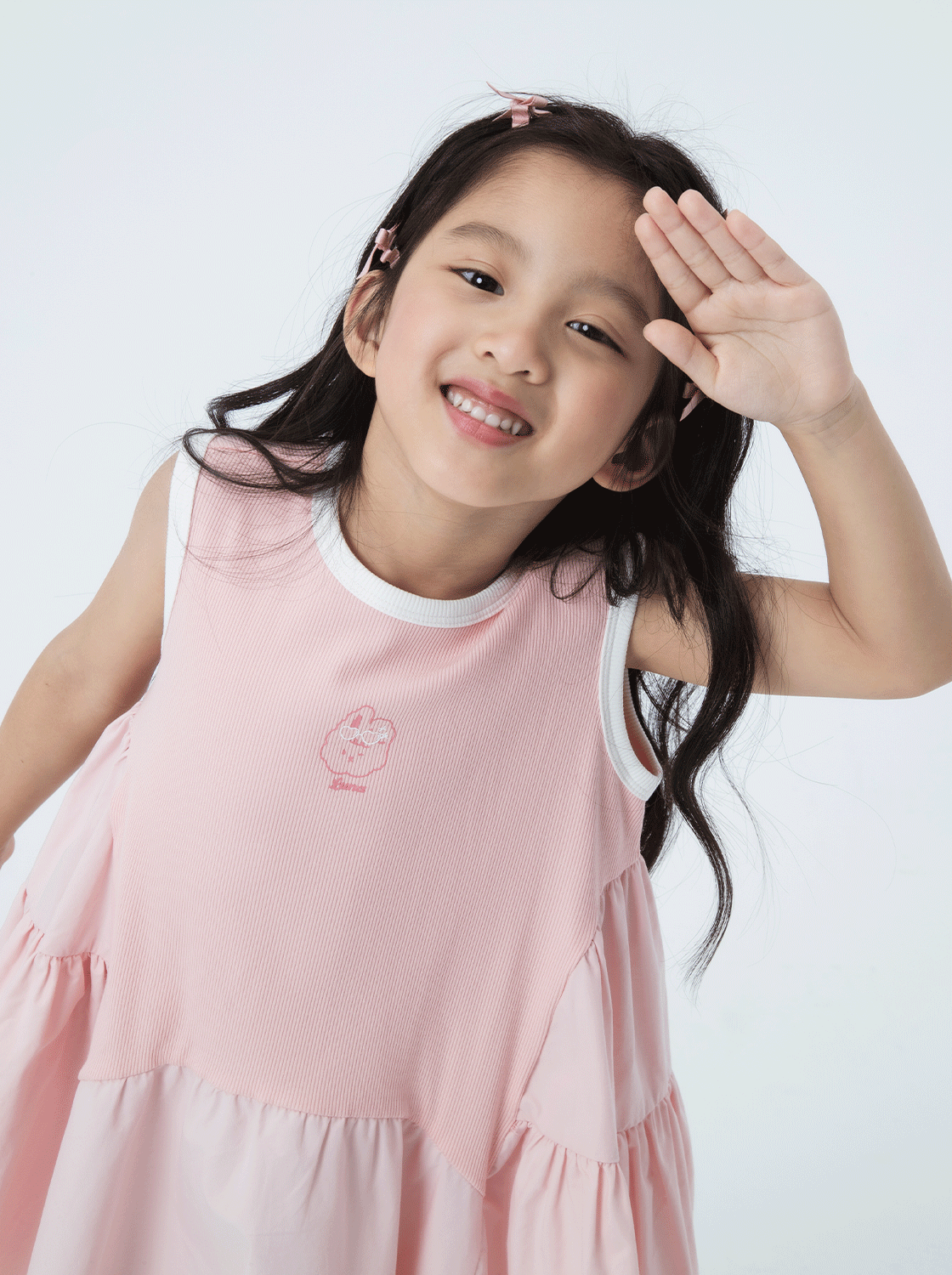 童裝軟軟兔拼接連衣【童裝】