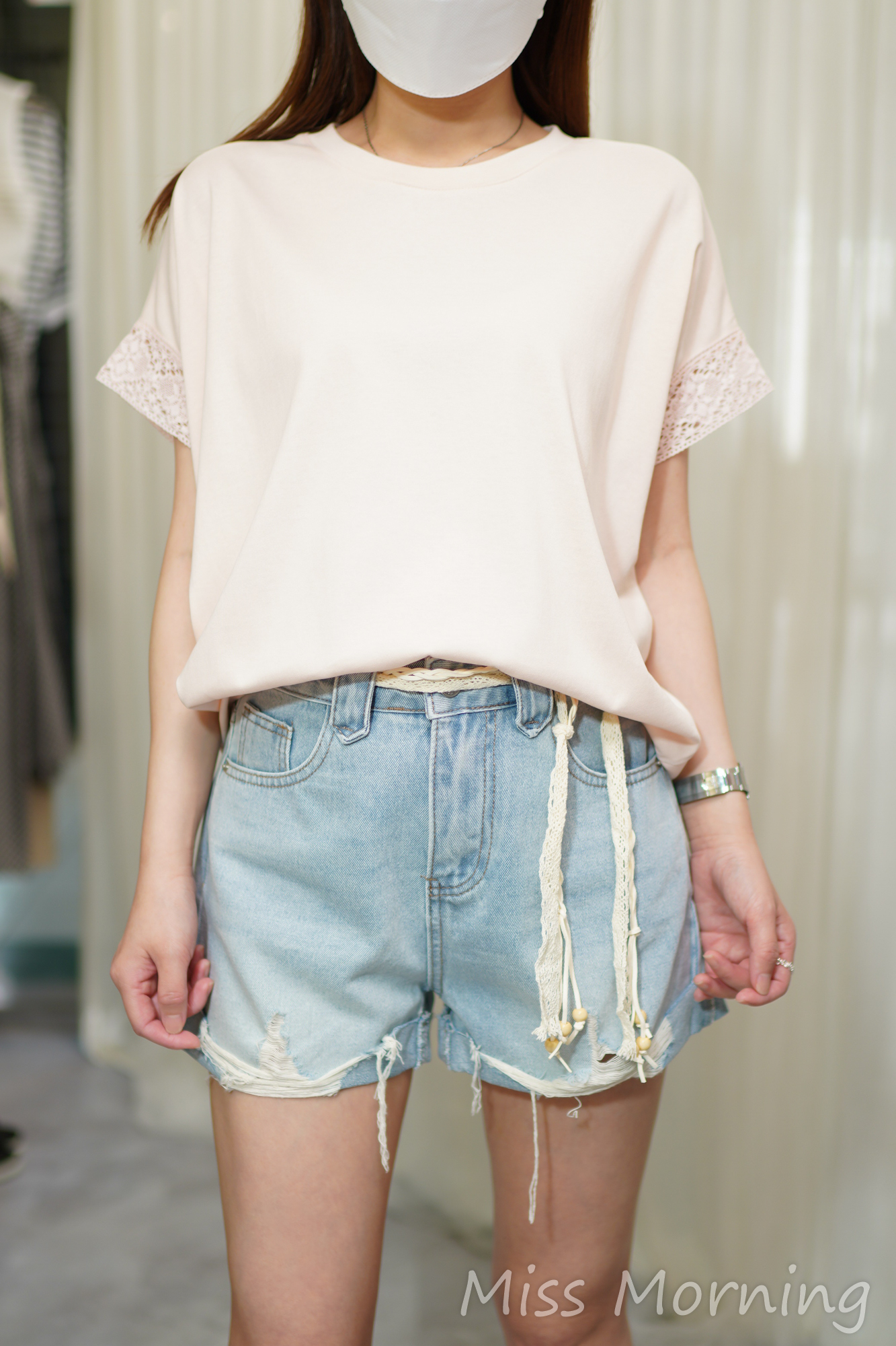 通花袖款上衣(14573)