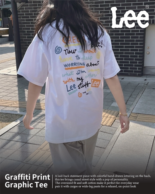 #現貨 LEE 滿版街頭塗鴉 短踢 兩色
