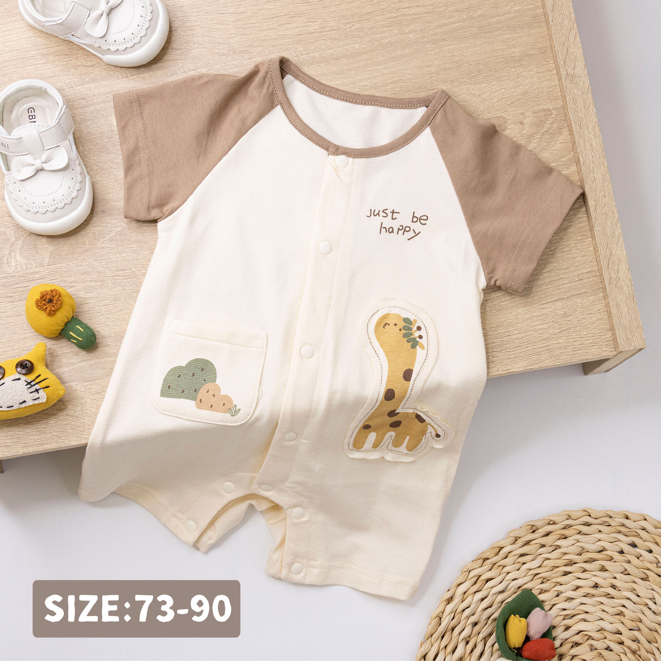 【JG0513】嘟嘟嘴長頸鹿舒適連身衣