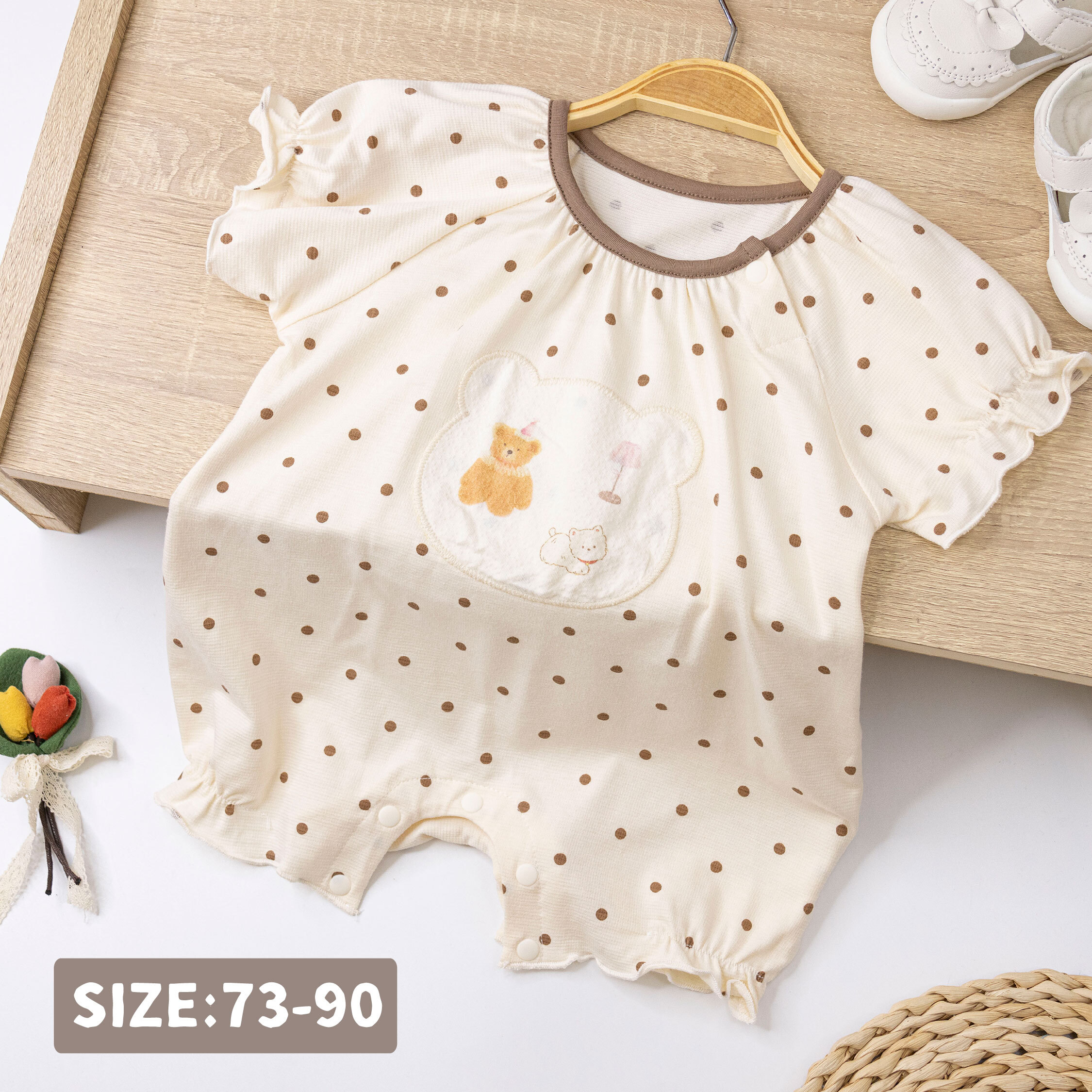 【JG0514】布偶熊與狗狗舒適點點連身衣