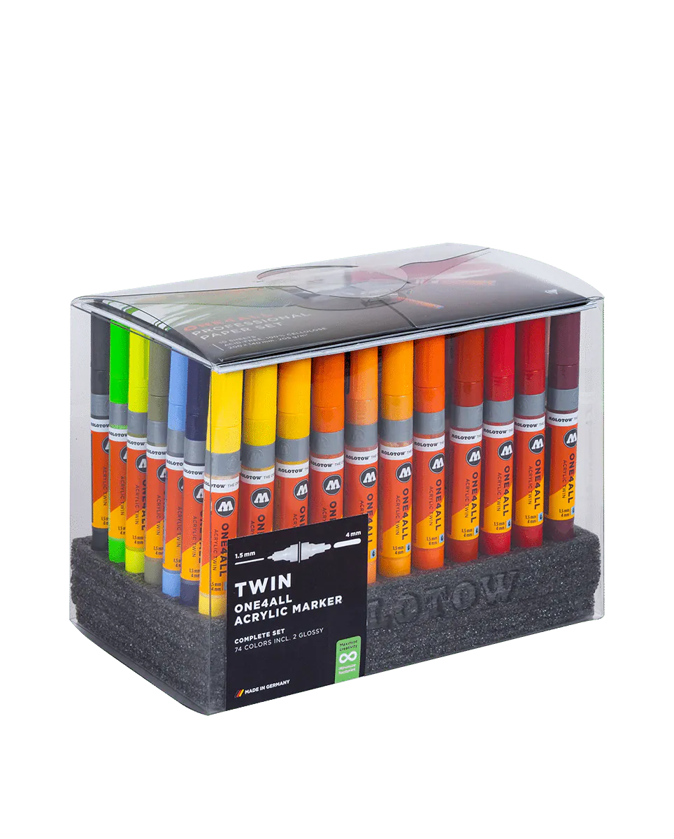 Molotow one4all TAIN 雙頭 壓克力麥克筆 74色套組