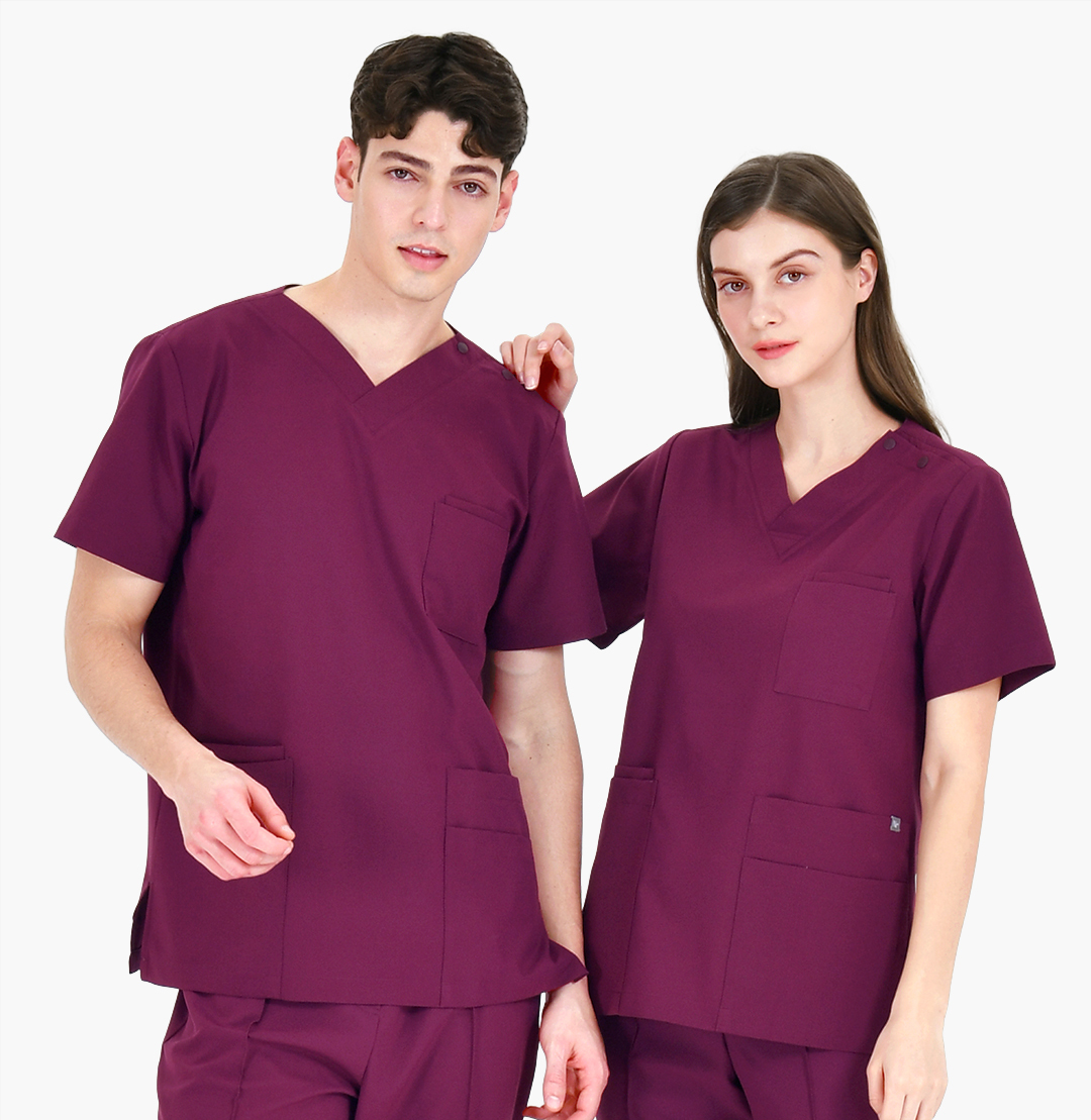 20205 EASYLIGHT 男女通用刷手服 酒紅色