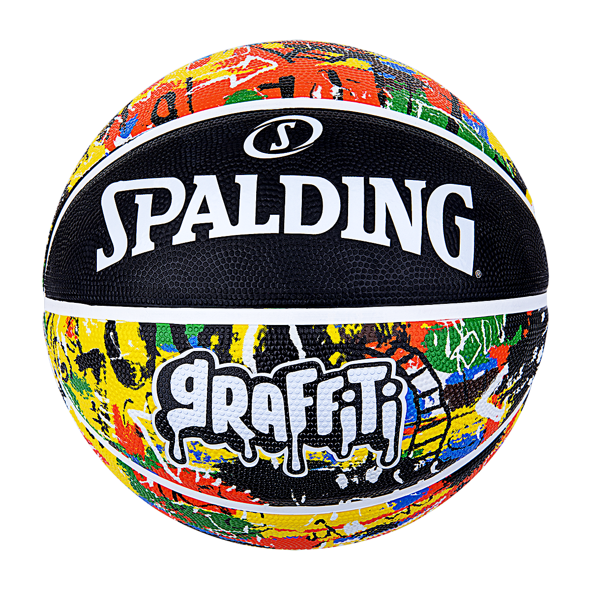 【斯伯丁SPALDING】GRAFFITI 塗鴉系列橡膠籃球(彩紅)#7