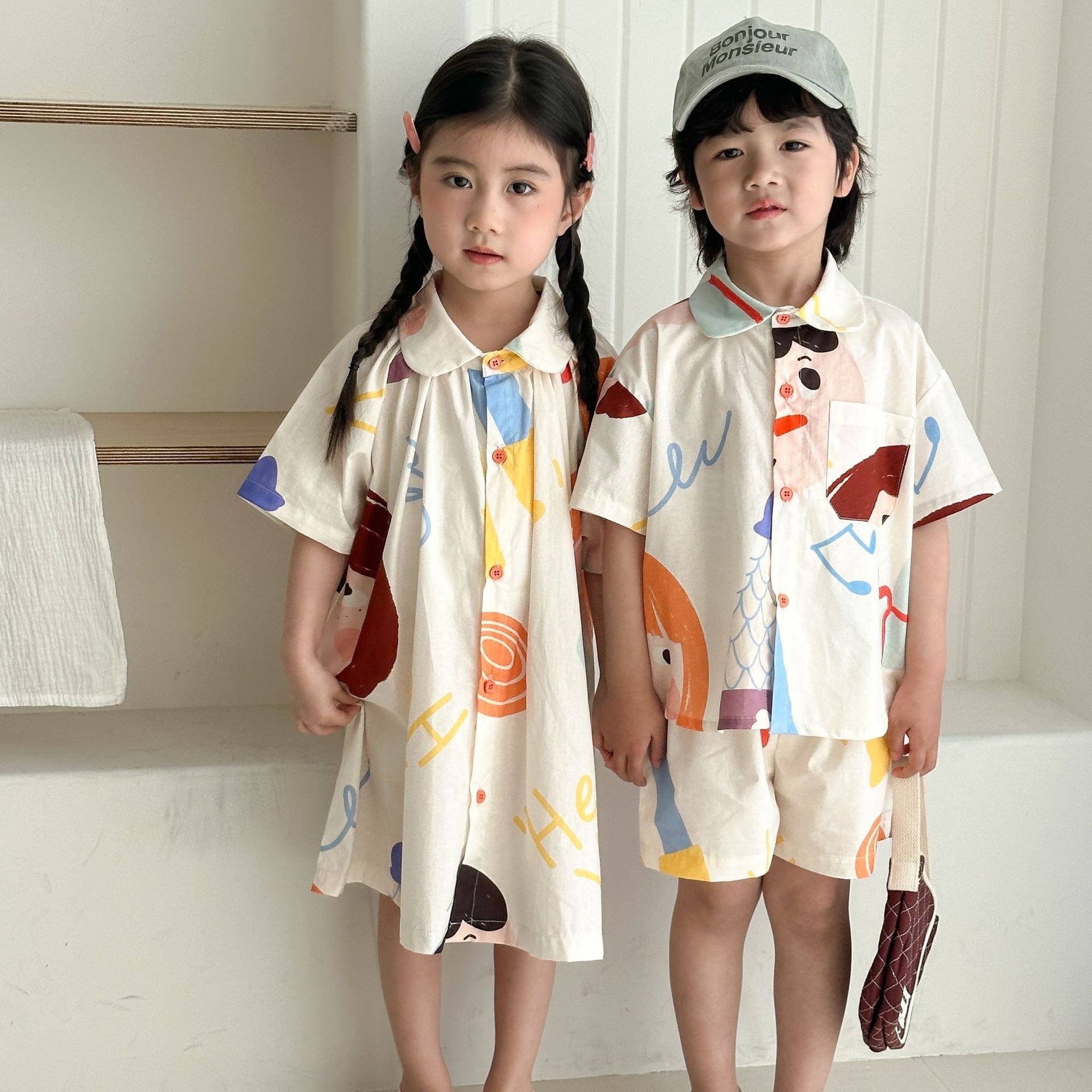 兄弟姐妹裝_塗鴉風套裝/洋裝