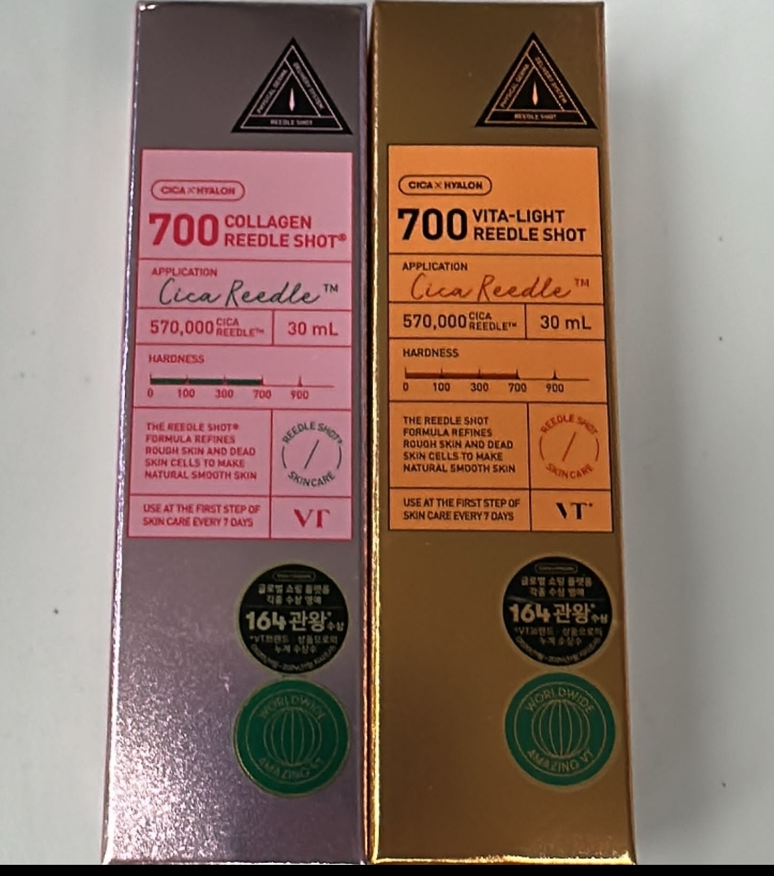 Cd6802  VT 微針700系列 $269/1 $530/2  粉紅/骨膠原蛋白 金色/美白