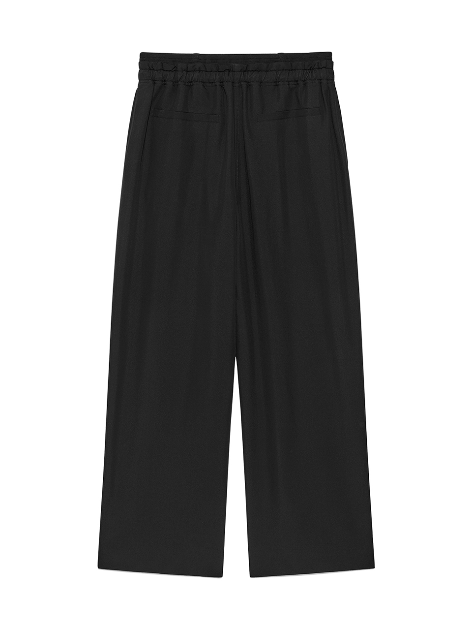 層次感束帶運動褲 黑色