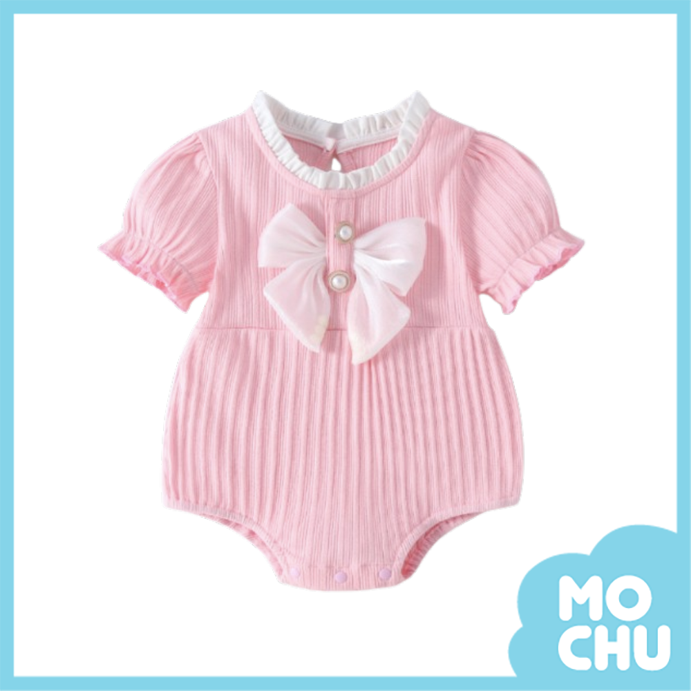 小香氣質蝴蝶結坑條包屁衣(三色)