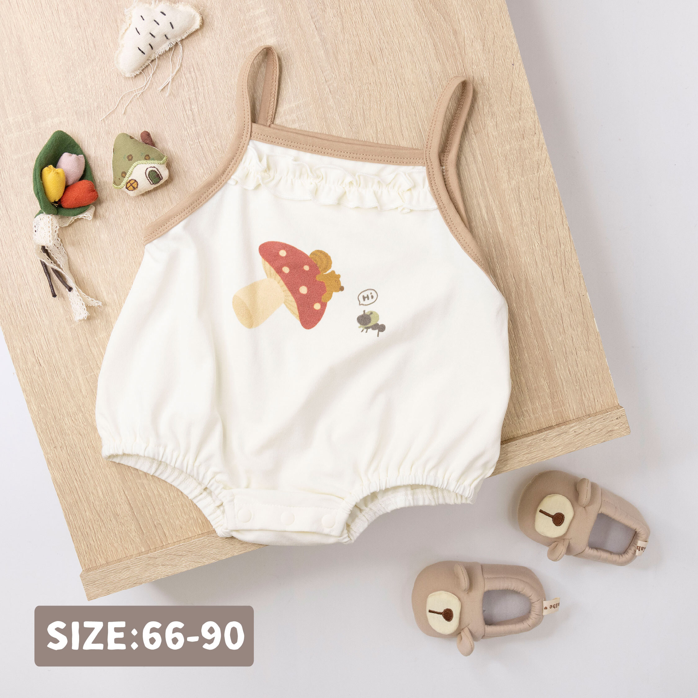 【JG0504】螞蟻與香菇松鼠質感包屁衣